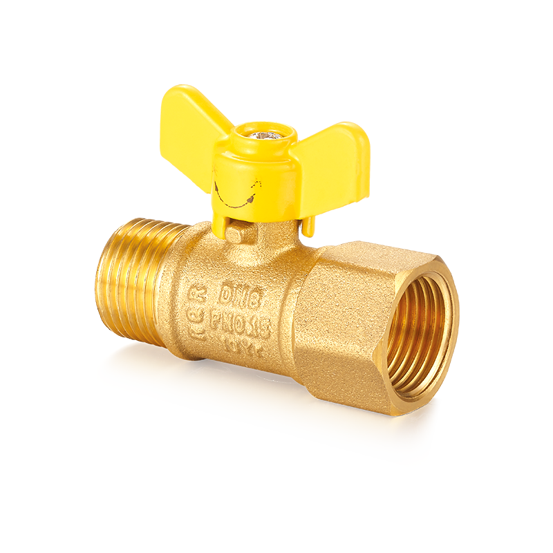 YH-205 Mosiężny zawór kulowy z uchwytem motylkowym (F/M)