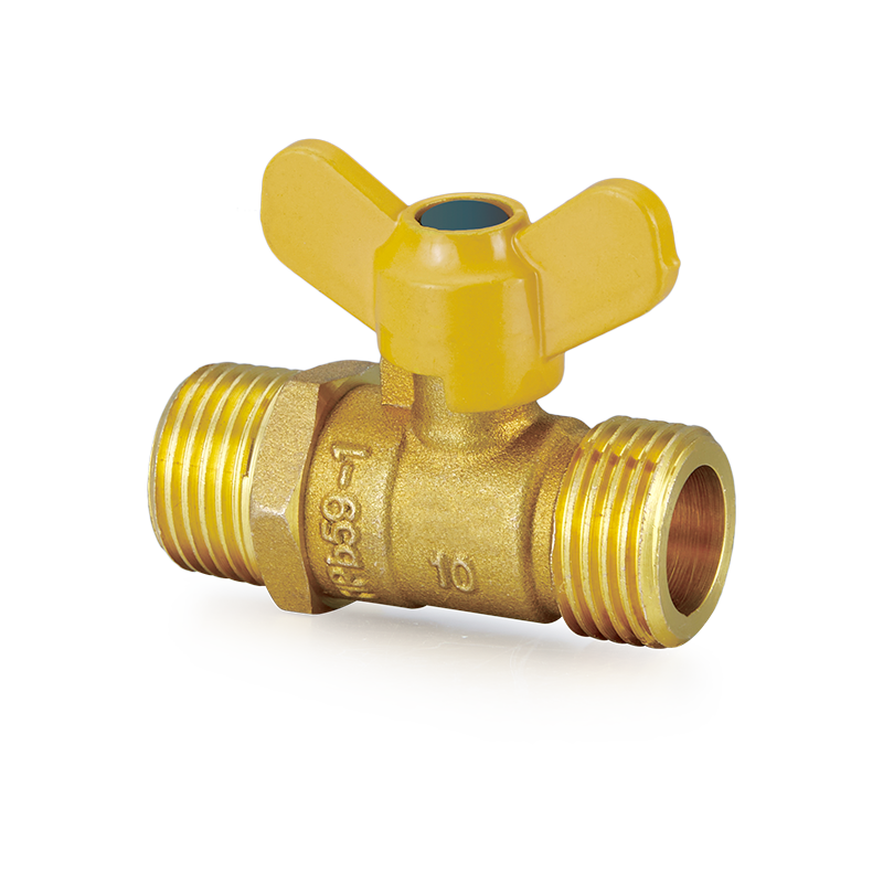 YH-206 Mosiężny zawór kulowy z uchwytem motylkowym (M/M)